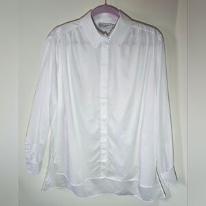 Harshman L.A. Pearl Cotton Tunic, White Long Sleeve, Size Small, NWT
